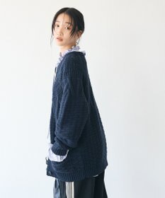 CRAFT STANDARD BOUTIQUE ざっくり柄Mixケーブルニットカーディガン