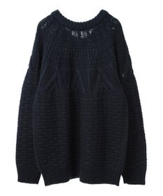 CRAFT STANDARD BOUTIQUE ざっくり柄Mixケーブルニットカーディガン