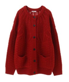 CRAFT STANDARD BOUTIQUE ざっくり柄Mixケーブルニットカーディガン