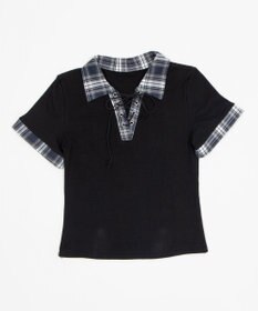 WEGO シャツカラーレイヤードSSトップ