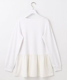 ANY SIS S スムースコンビペプラム カットソー