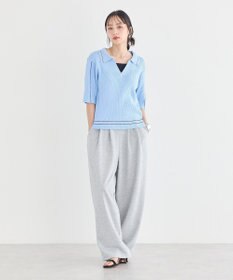 earth music&ecology レースレイヤード風スウェットパンツ