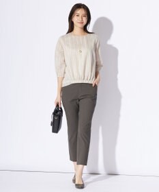 J.PRESS LADIES 【WEB限定カラーあり・洗える】セルロースリネンストレッチ テーパード パンツ