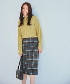 ANY SIS 【洗える】スフレハイネックケーブル ニット