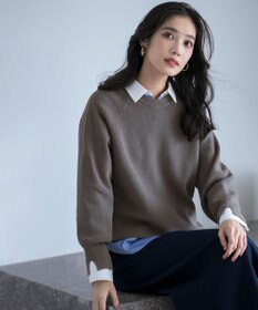 ANY SIS L ニットレイヤード シャツ ツインセット