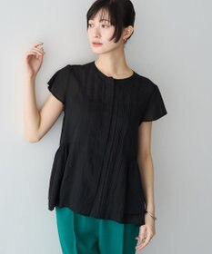 YECCA VECCA ペプラムシアーブラウス