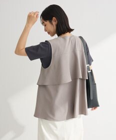 Green Parks イージーケアバックフリルジレ