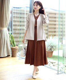 Tiaclasse 【洗える・新色追加】パフスリーブプリーツワンピース