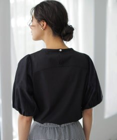 組曲 【WEB限定】コットンポンチ チュールコンビ カットソー