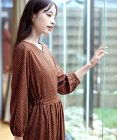 Tiaclasse 【洗える・新色追加】パフスリーブプリーツワンピース