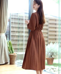 Tiaclasse 【洗える・新色追加】パフスリーブプリーツワンピース