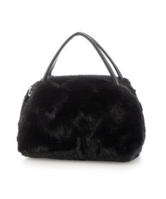 UNBILLION カシュカシュ cachecache / ミンク風エコファー2wayボックストート