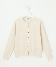 J.PRESS LADIES BASIC HT COTTON クルーネック カーディガン