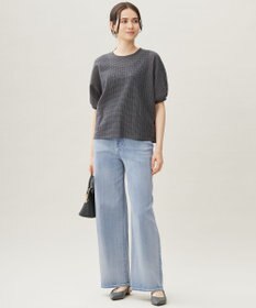 自由区 【カタログ掲載・洗える】チェックジャカード カットソー