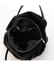 UNBILLION カシュカシュ cachecache / ミンク風エコファー2wayボックストート