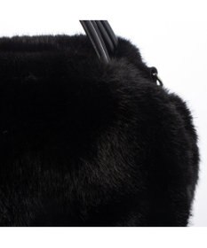 UNBILLION カシュカシュ cachecache / ミンク風エコファー2wayボックストート