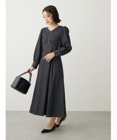 Green Parks ・ＥＬＥＮＣＡＲＥ　ＤＵＥウエストタックデニムワンピース