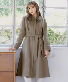 Tiaclasse L 【ウール90％】ステンカラープリンセスウールコート