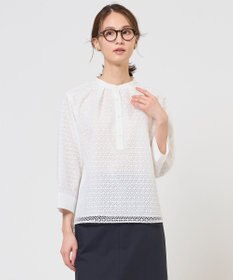 J.PRESS LADIES レースジャージー バンドカラー カットソー