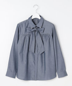 ANY SIS L ボウタイ付きビジュー シャツ