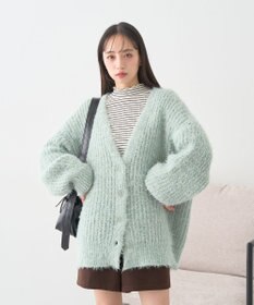 earth music&ecology 【予約】カラーミックスシャギーカーディガン