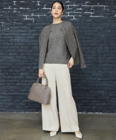 自由区 【アンサンブル対応・洗える】スパンコールプルオーバー ニット