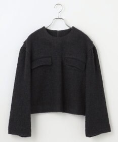 #Newans 【セットアップ可能】ワイドスリーブツイードプルオーバー