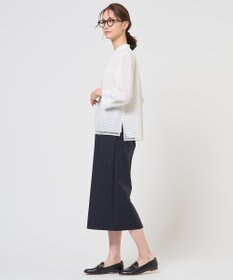 J.PRESS LADIES レースジャージー バンドカラー カットソー