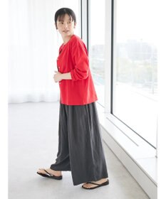 CRAFT STANDARD BOUTIQUE 【キナリノ別注】リネンレーヨンワイドパンツ