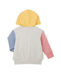 MIKI HOUSE HOT BISCUITS 【80-120cm】マルチカラー 裏毛パイル くまみみパーカー