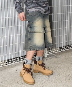 WEGO スウィッチングデニムカーゴショーツ