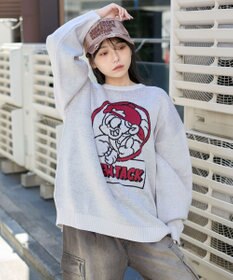 WEGO 【ユニセックス着用ITEM/MLサイズ展開】別注NEW　JACKジャガードニットプルオーバー