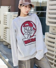 WEGO 【ユニセックス着用ITEM/MLサイズ展開】別注NEW　JACKジャガードニットプルオーバー