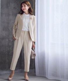 ANY SIS 【セットアップ対応】セレモニーダブルクロス テーパードパンツ