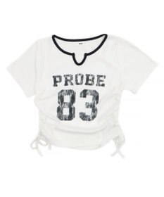 WEGO キーネックサイドレースアップちびT