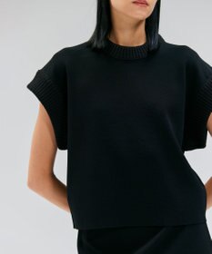 BEIGE， 【洗える・Oggi 11月号掲載】LAURA / ドライタッチ異素材リブニット