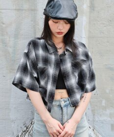 WEGO ショートチェックシャツ（S）