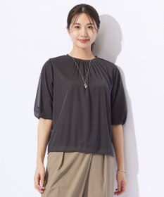 J.PRESS LADIES L シアーレイヤード タックスリーブ カットソー