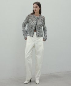 BEIGE， 【洗える】CROCUS / カービーシルエットタックパンツ