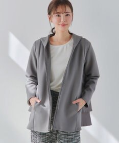 Tiaclasse 【洗える】異素材ドッキングフーディー