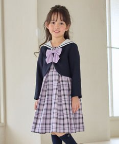 ANY KIDS 【2点セット】セーラージャケット+チェックワンピース