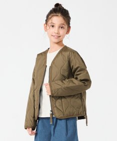 UNFILO 【120-150cm】TAION ミリタリーZIP Vネック ダウンジャケット(UNISEX)