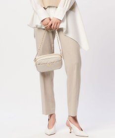 23区 【洗える/セットアップ対応】アイアスマットストレッチ テーパード パンツ