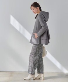 Tiaclasse 【洗える】異素材ドッキングフーディー