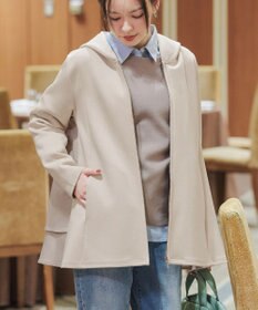 Tiaclasse 【洗える】異素材ドッキングフーディー