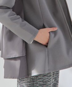 Tiaclasse 【洗える】異素材ドッキングフーディー