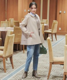 Tiaclasse 【洗える】異素材ドッキングフーディー