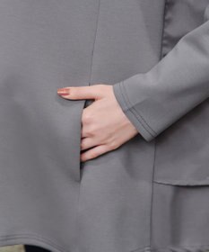 Tiaclasse 【洗える】異素材ドッキングフーディー