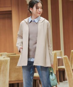 Tiaclasse 【洗える】異素材ドッキングフーディー