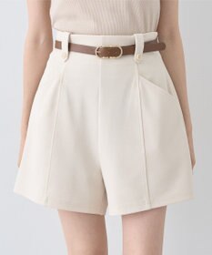 earth music&ecology ベルト付きタブデザインショートパンツ